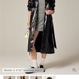J. Crew Black Trench Coat